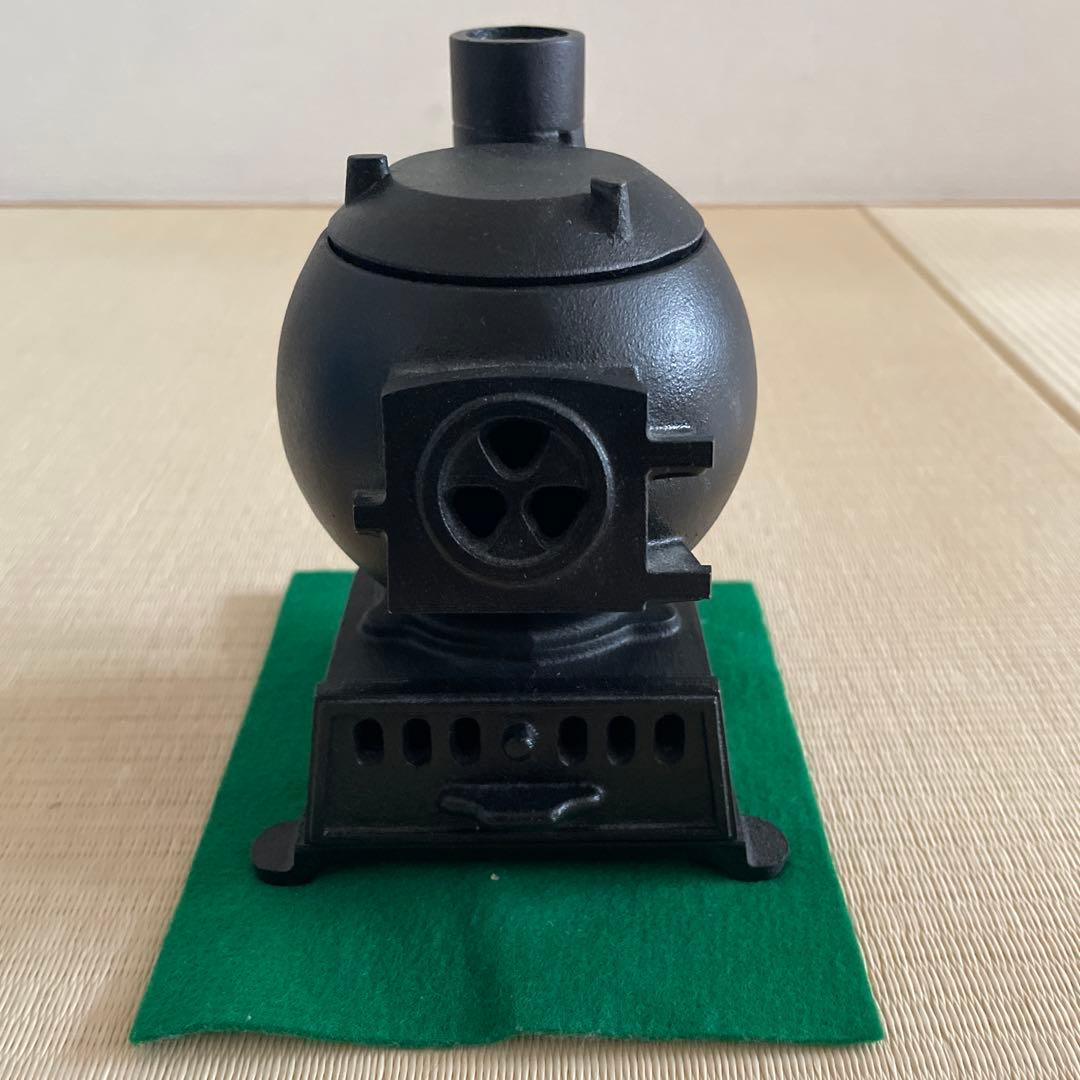 JR ストーブ型オブジェ 黒　ダルマストーブ　JR北海道