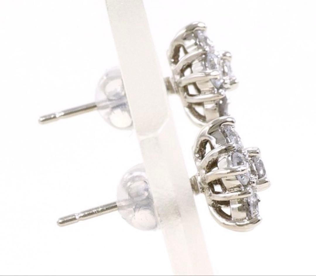 PT900 プラチナ ピアス ダイヤ 0.50 ×2 総重量約2.5g
