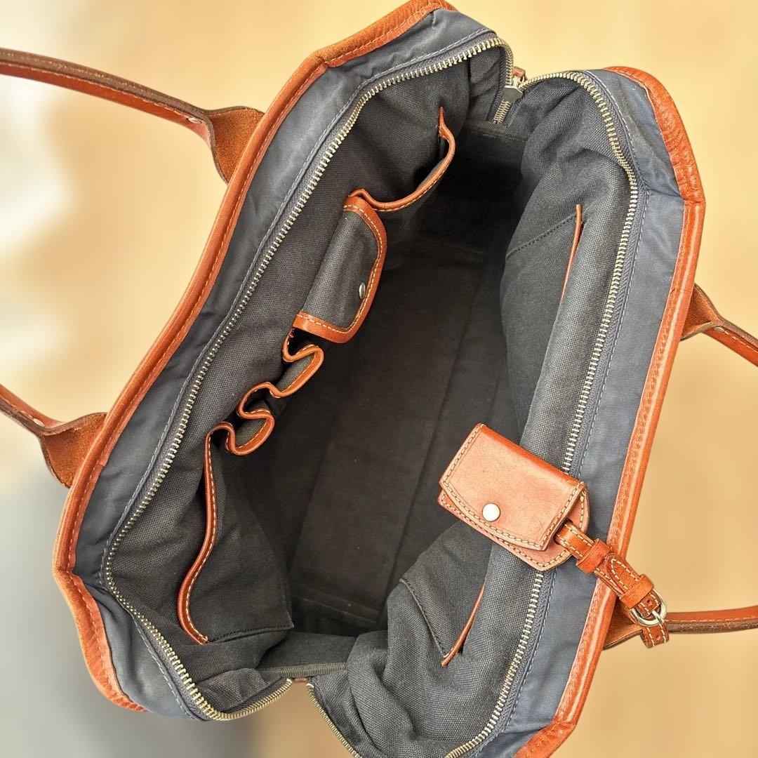 フェリージ　ビジネスバッグ ネイビー/ブラウン