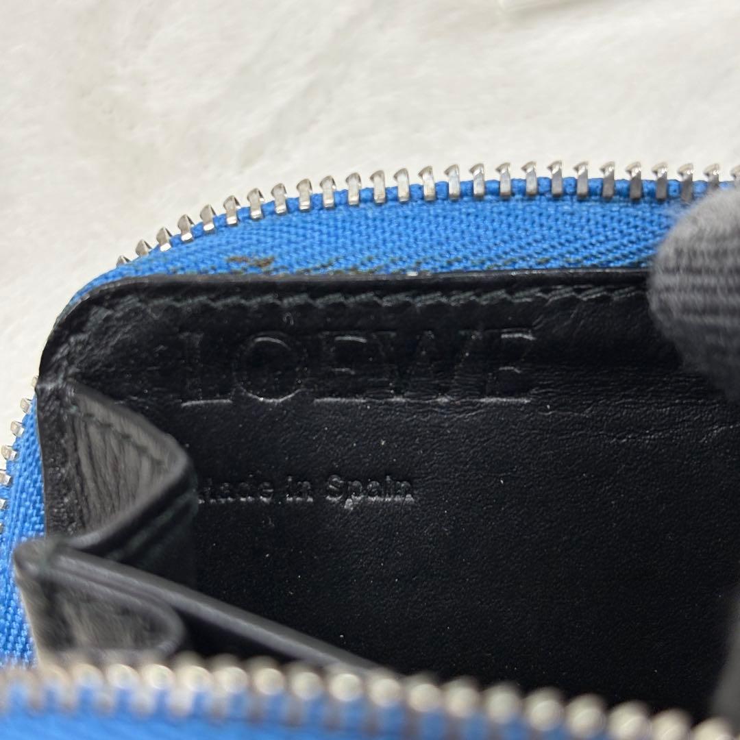 LOEWE ロエベ アナグラム ラウンドファスナー 型押し 財布 ミニ財布