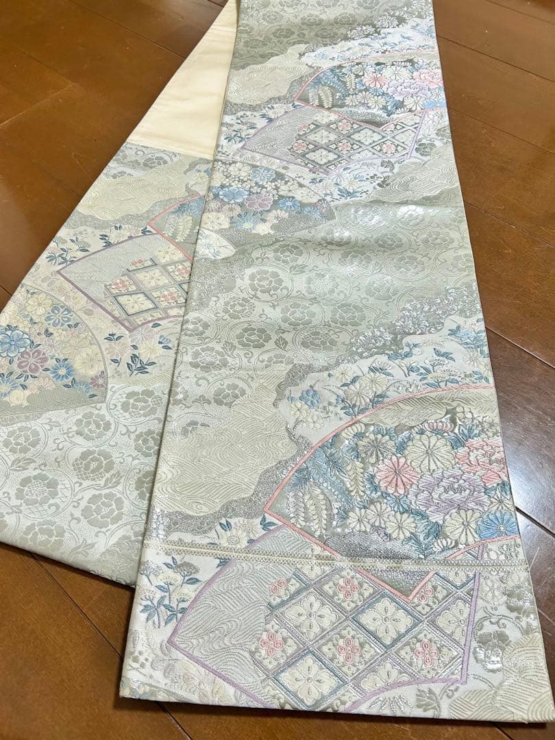 美品　人気の水色　正絹訪問着　フルセット4点　卒業式　入学式　七五三　お宮参り