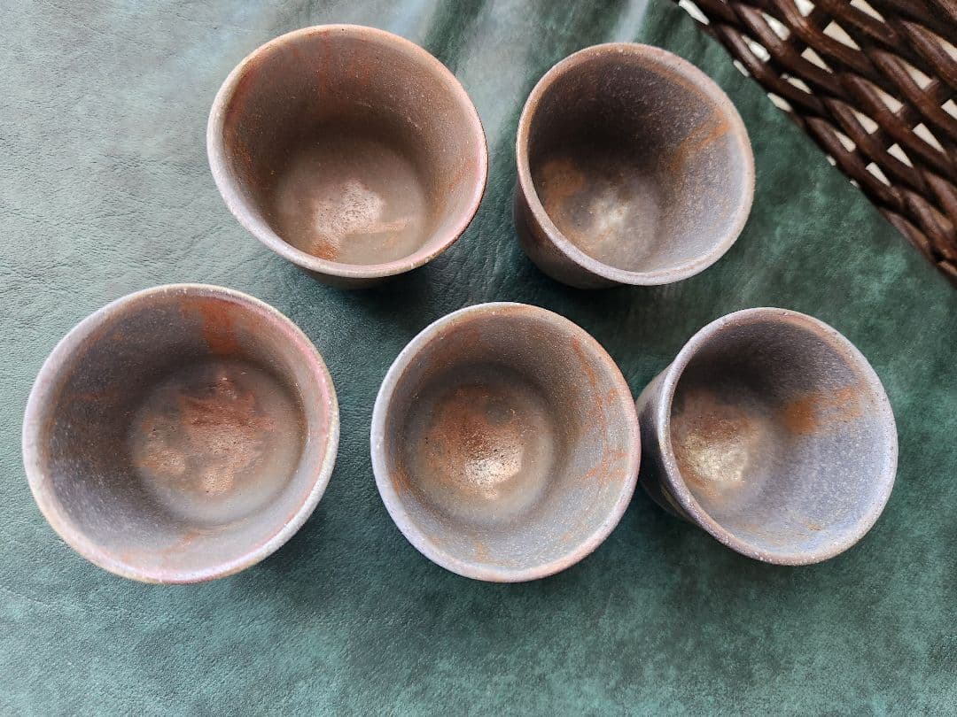 備前焼　松園　宝瓶　茶器　揃　未使用