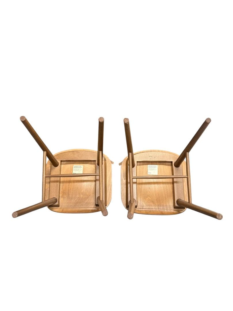 【2脚SET】美品 TON トン ウィンザーチェア カウンターチェアブラウン