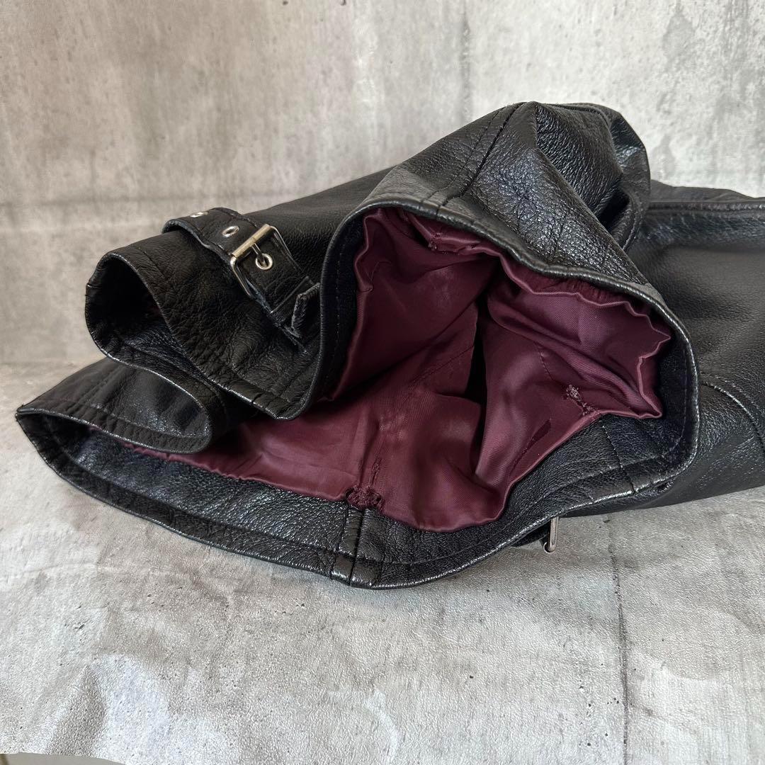 L Schott ライダース シングル やぎ革 ブラック レザージャケット 黒