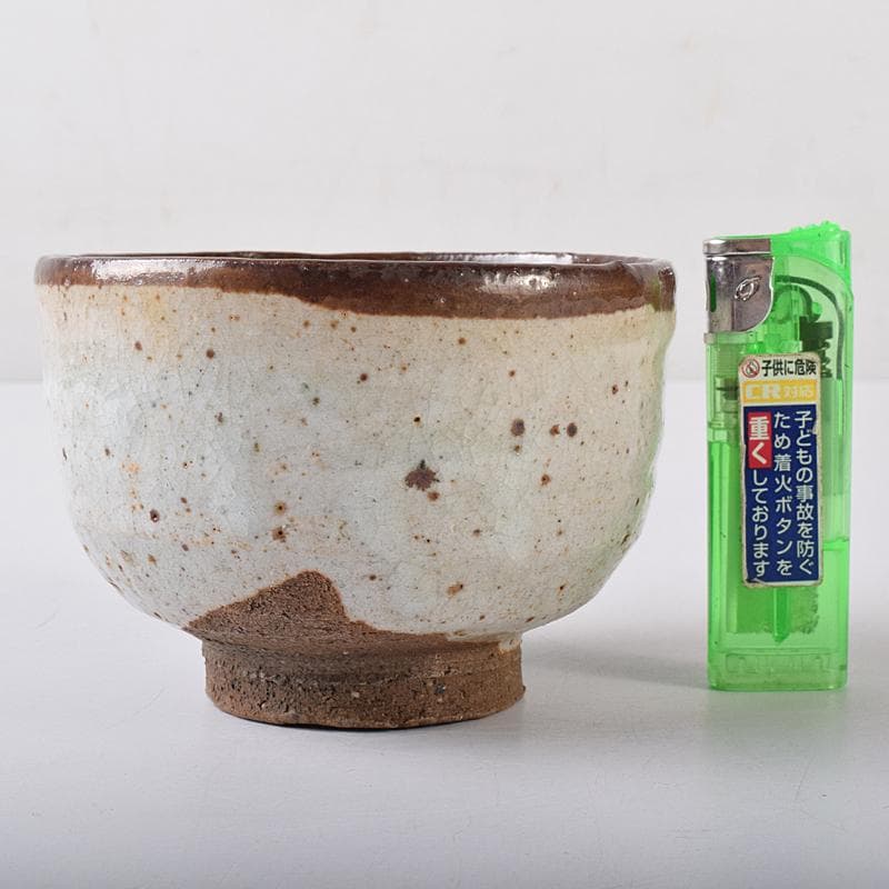 茶道具　唐津皮鯨茶碗　袱紗・時代箱付　V　R7954