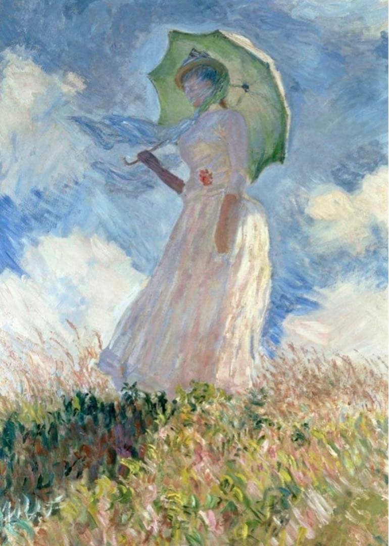 肉筆☆油絵☆F20『モネの庭』モネ/模写