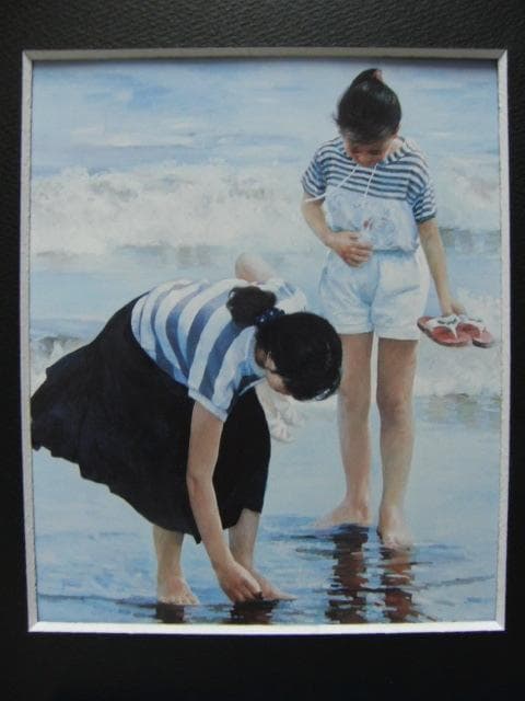 李 志宏 【爽やかな風】 希少画集画、状態良好、新品高級額装付、人気作家