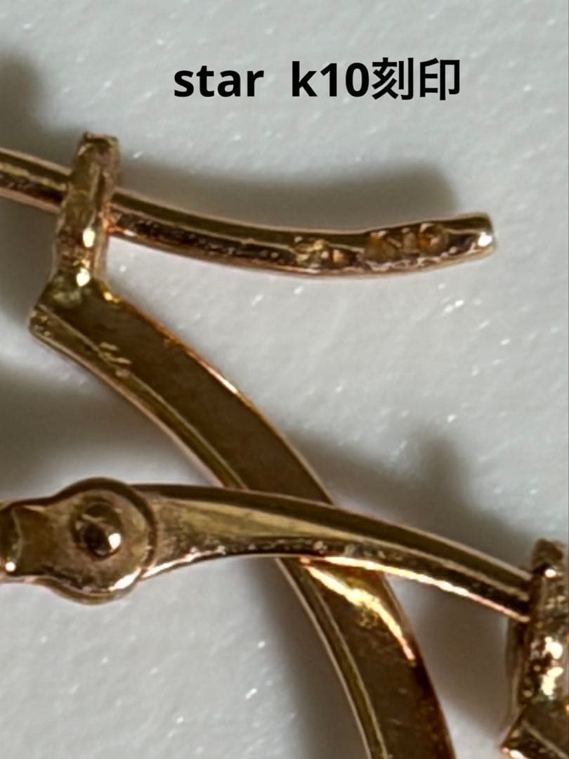 スタージュエリー ✨k10⭐︎フープピアスGOLD✨ギャランティカード有