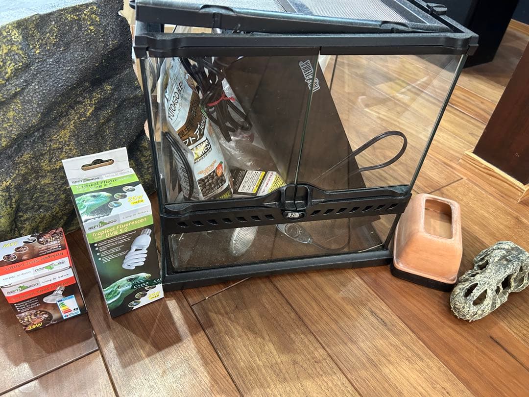 爬虫類飼育セット uvライト 紫外線ライト付き