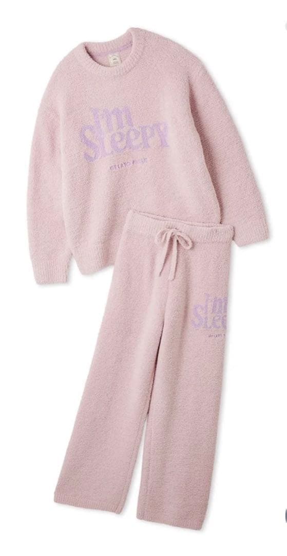 新品タグ付き　ジェラートピケ　パウダースリーピーロゴ　プルオーバー＆ロングパンツ