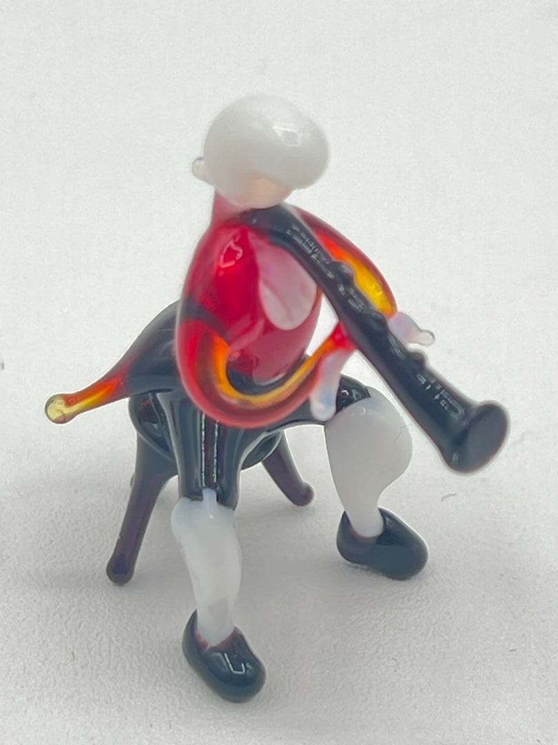 【オーケストラ　置物】ピアノコンチェルト　ガラス細工　台湾製　楽器