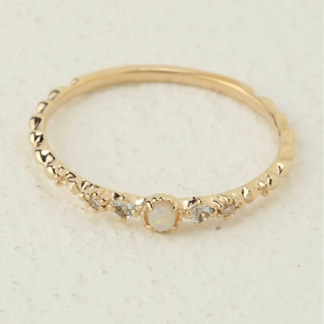 ★1/5迄 寿司さま専用★ NOJESS K10 ダイヤモンド オパール リング