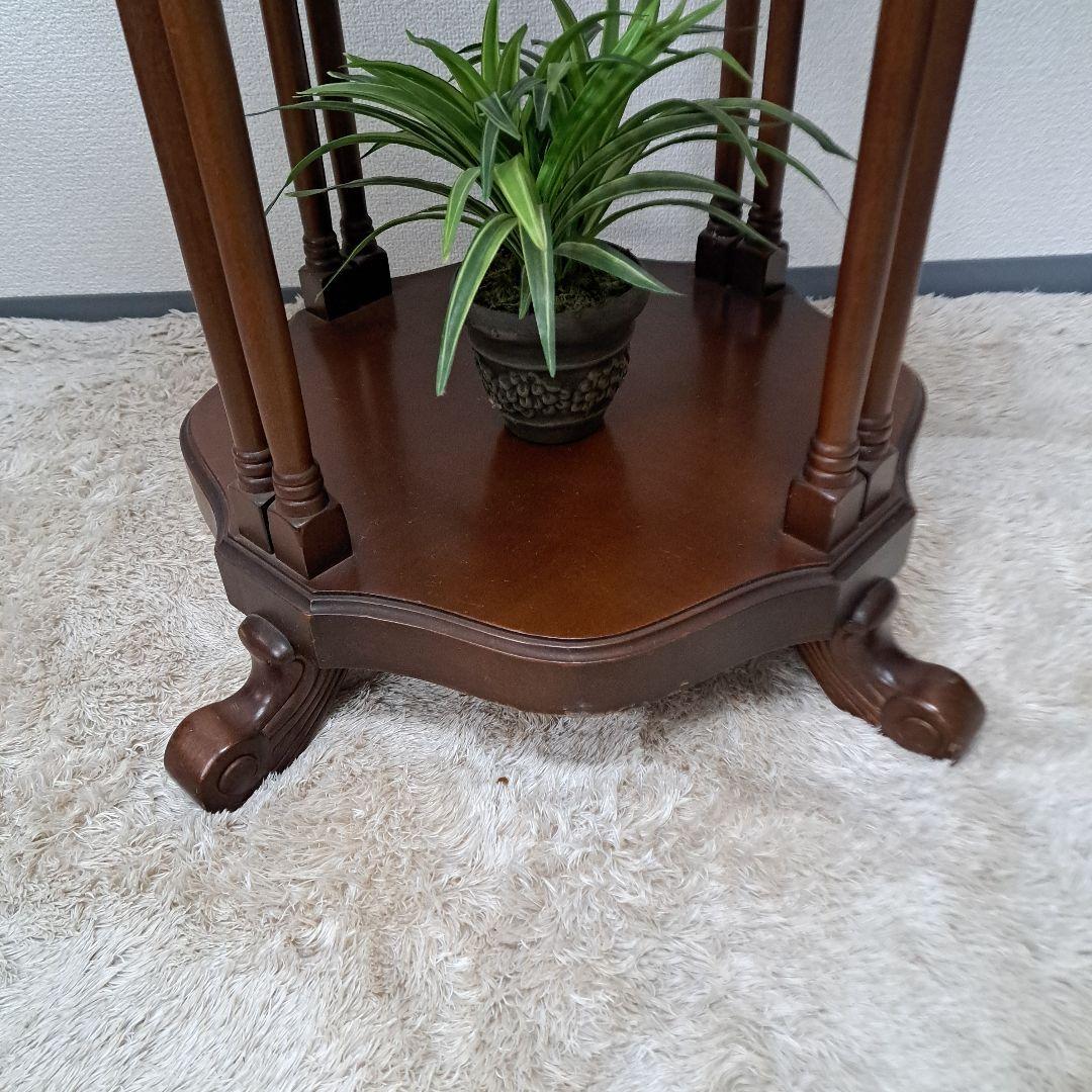 ♡イタリア 象嵌 丸テーブル 花台 サイドテーブル アンティーク調♡