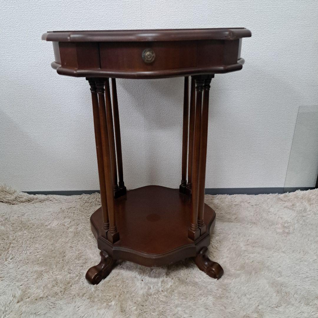 ♡イタリア 象嵌 丸テーブル 花台 サイドテーブル アンティーク調♡