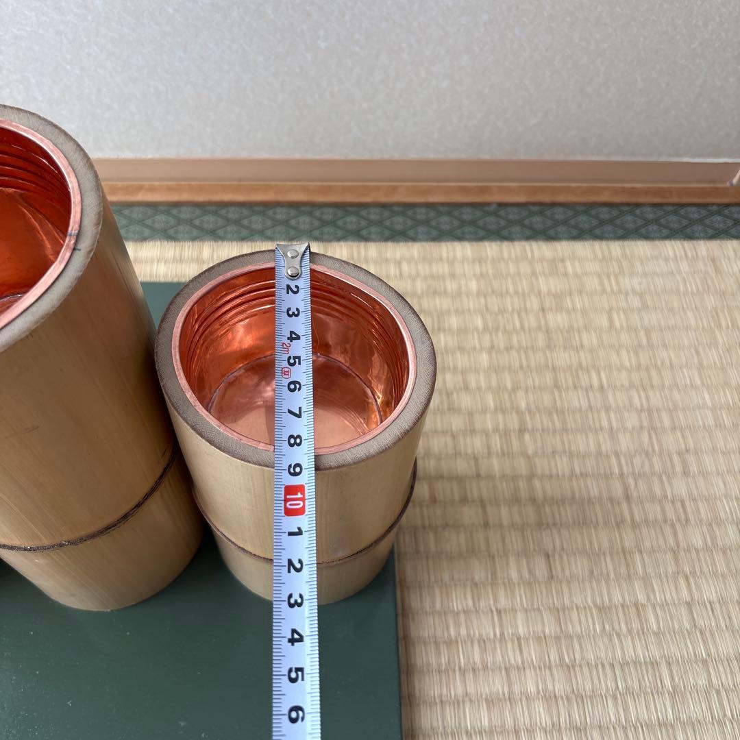 69 美品！短三管筒　3本セット　竹製　華道　生花　格花　花器　水仙