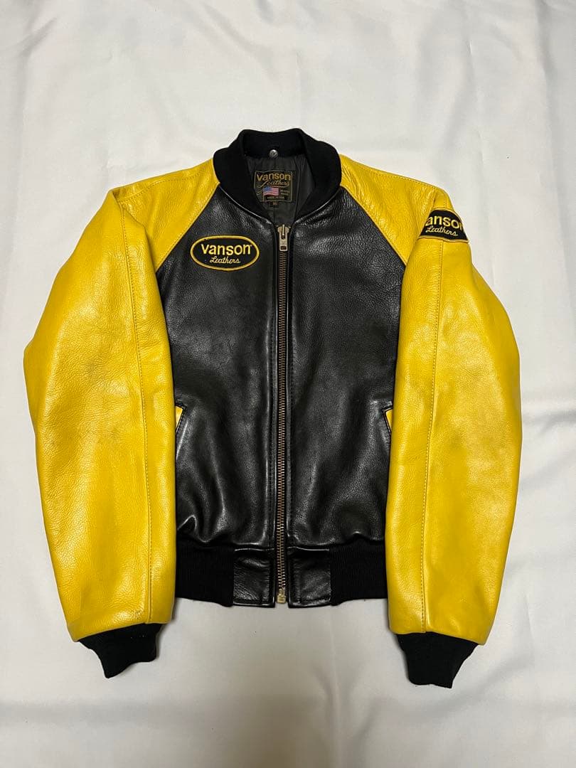 VANSON レザージャケット ツートーン USA製 TJV