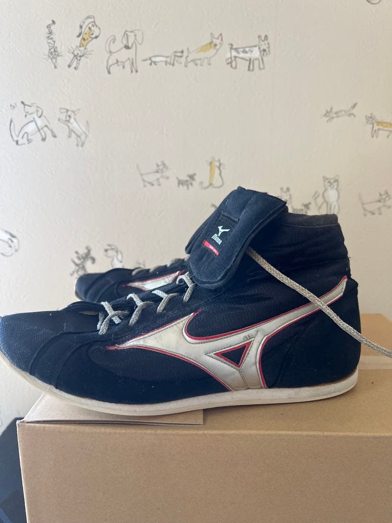 【Mizuno】ボクシングシューズ ハイカット ブラック