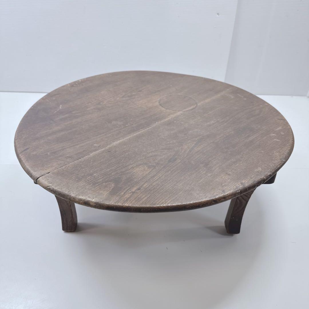 k1814 昭和レトロ 丸テーブル 座卓 ミニテーブル 飾り台 古道具