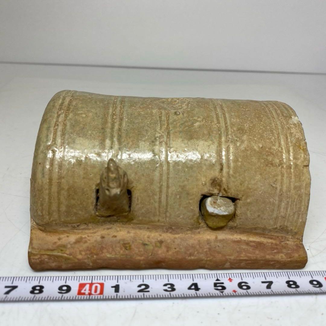 中国宋時代　青磁　陶枕　幅約12㎝　東さ8-0120②