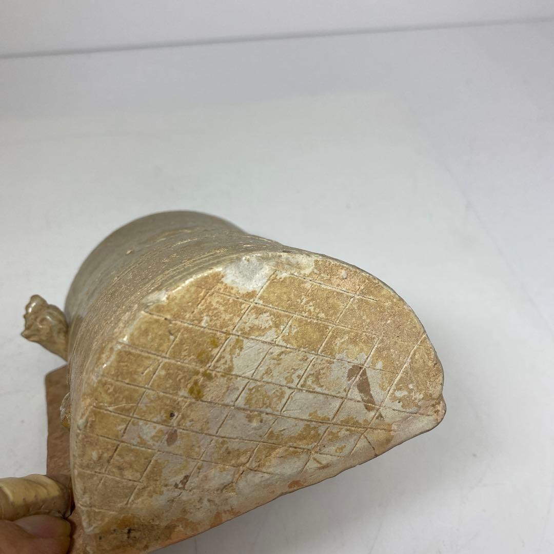 中国宋時代　青磁　陶枕　幅約12㎝　東さ8-0120②