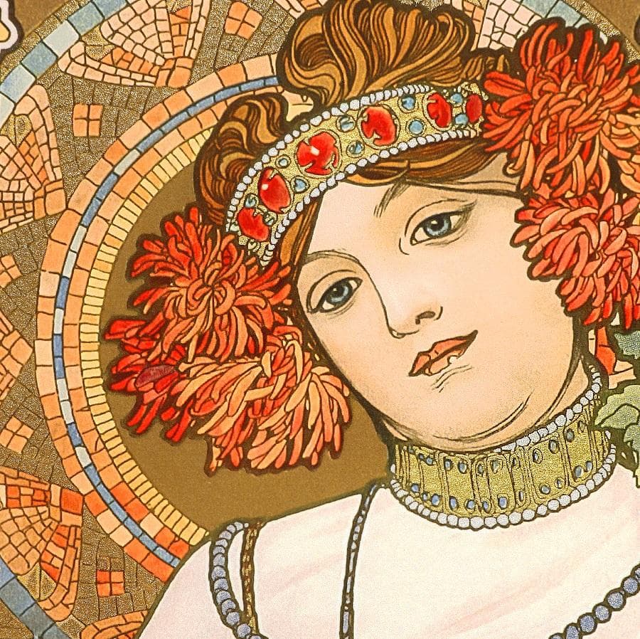 ★新品ミュシャ 限定300部版画 連作『春夏秋冬』4作品セット 財団エンボス入