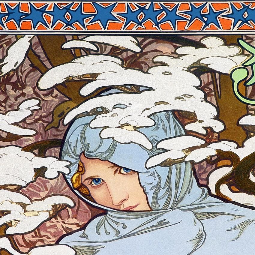 ★新品ミュシャ 限定300部版画 連作『春夏秋冬』4作品セット 財団エンボス入