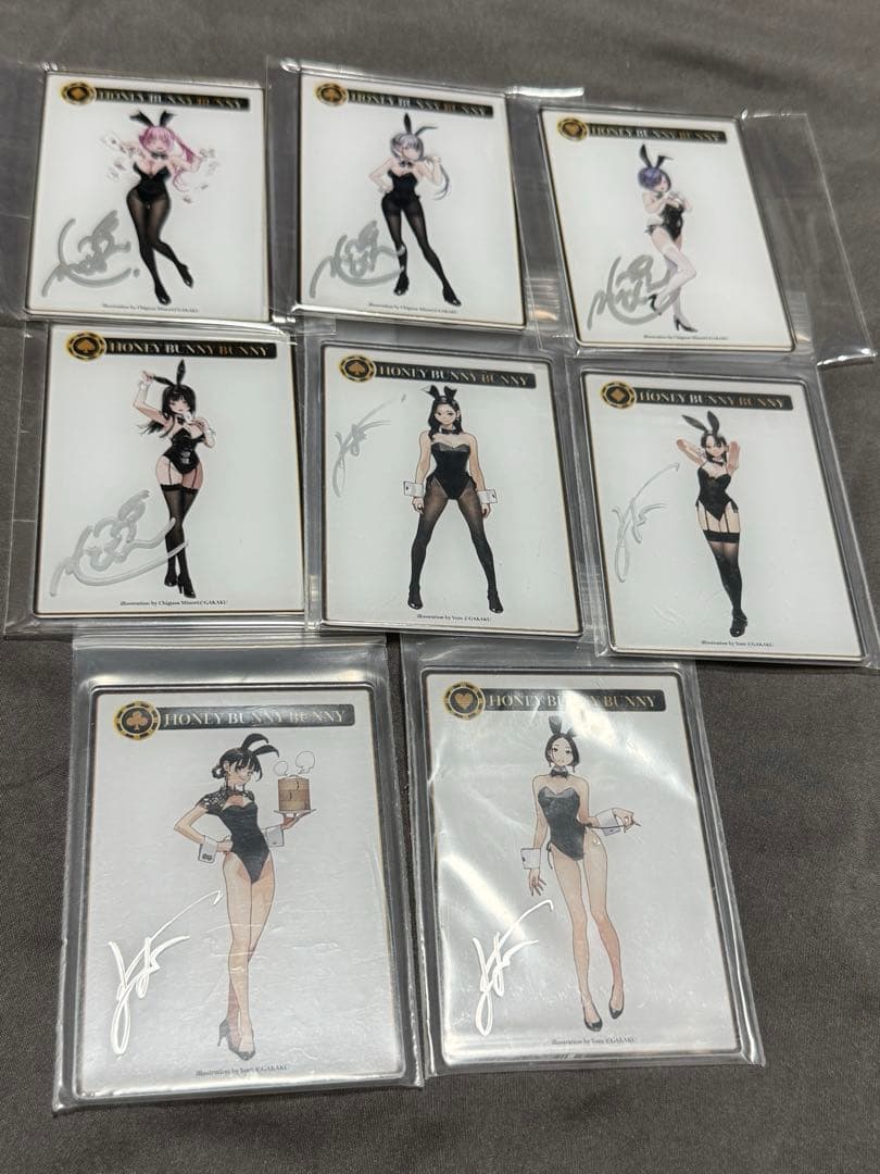 GAKAKU「立ちバニー」 よむ & 千種みのり直筆サイン入りアクリルカード8枚