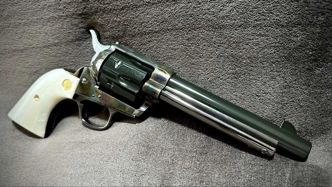 HWS コルト SAA メッキ ケースハードン ウエイトモデル アーティラリー