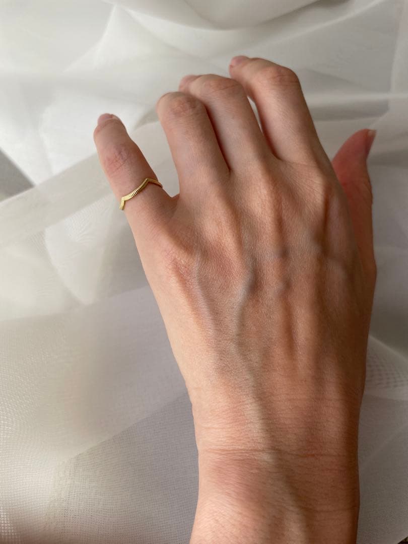 GICLAT / 波 RING ピンキーリング#3 K18YG