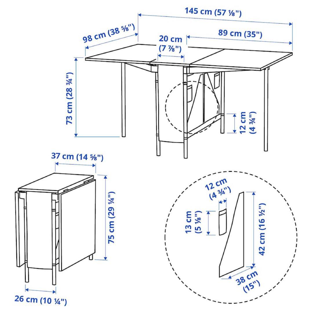 IKEA KALLHALL折りたたみテーブル & FRÖSVIフロースヴィチェア