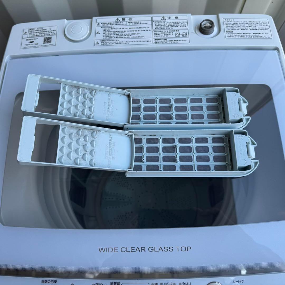 66⭐️2022年製★アクア　洗濯機 インバーター　7KG 一人暮らし　ガラス扉