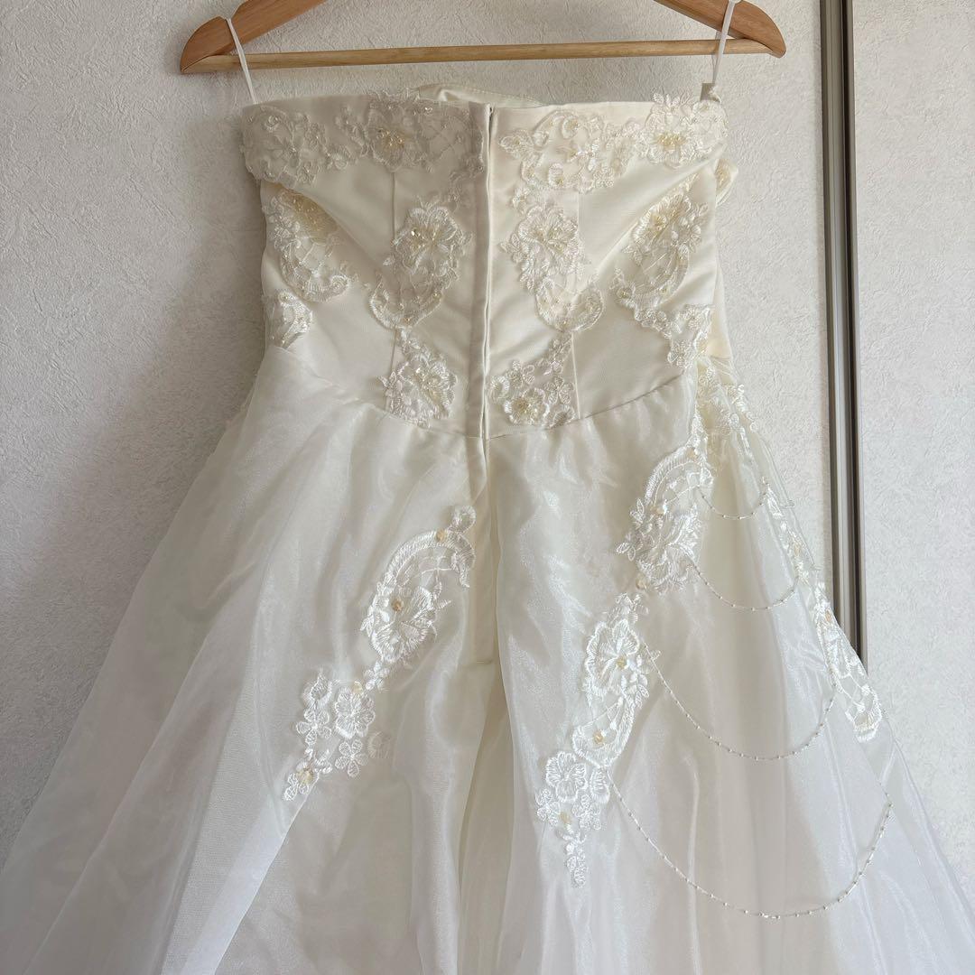 white dress 約9号 約Mサイズ(ウエディング結婚式・発表会・演奏会