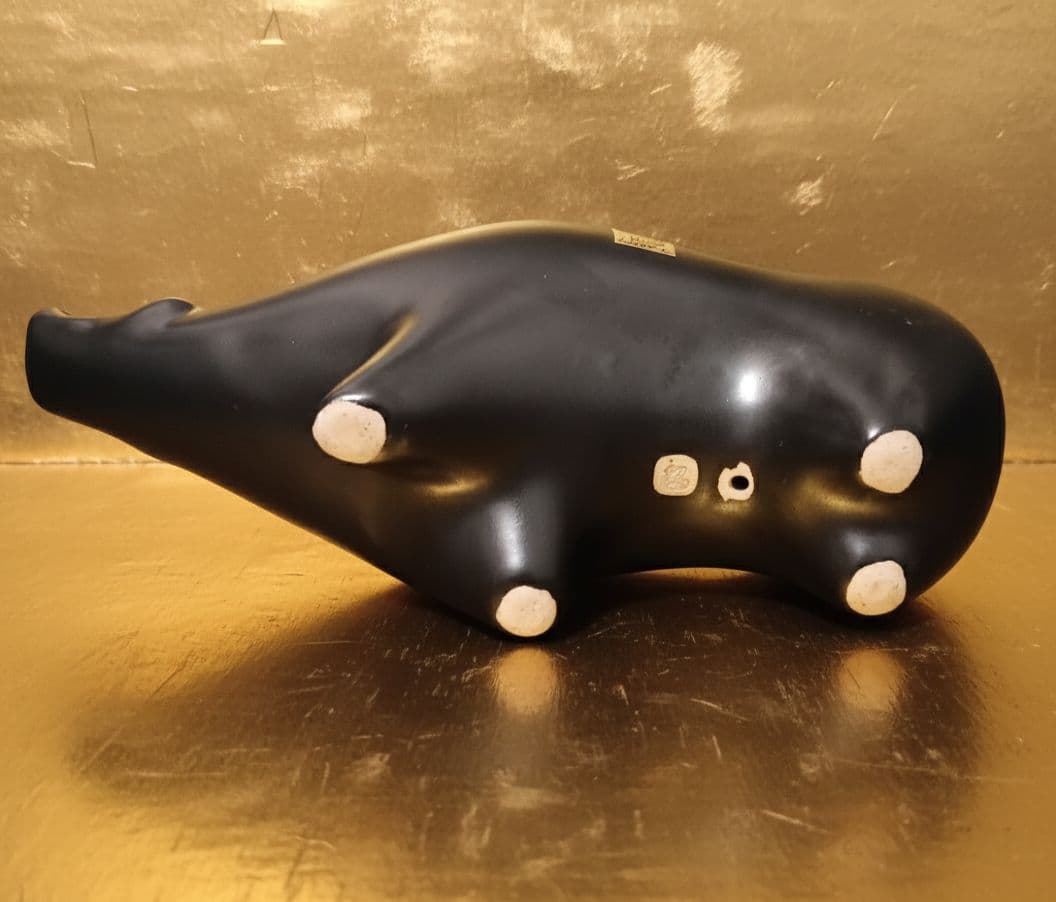 希少 Sotaro Saegusa 黒陶 陶器製 干支 置物 2点セット