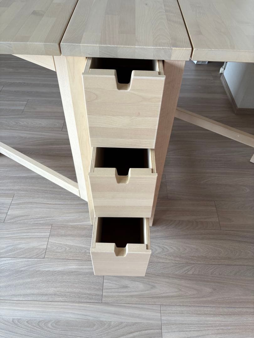 ［あむ@］IKEA NORDEN 折りたたみダイニングテーブル ノールデン