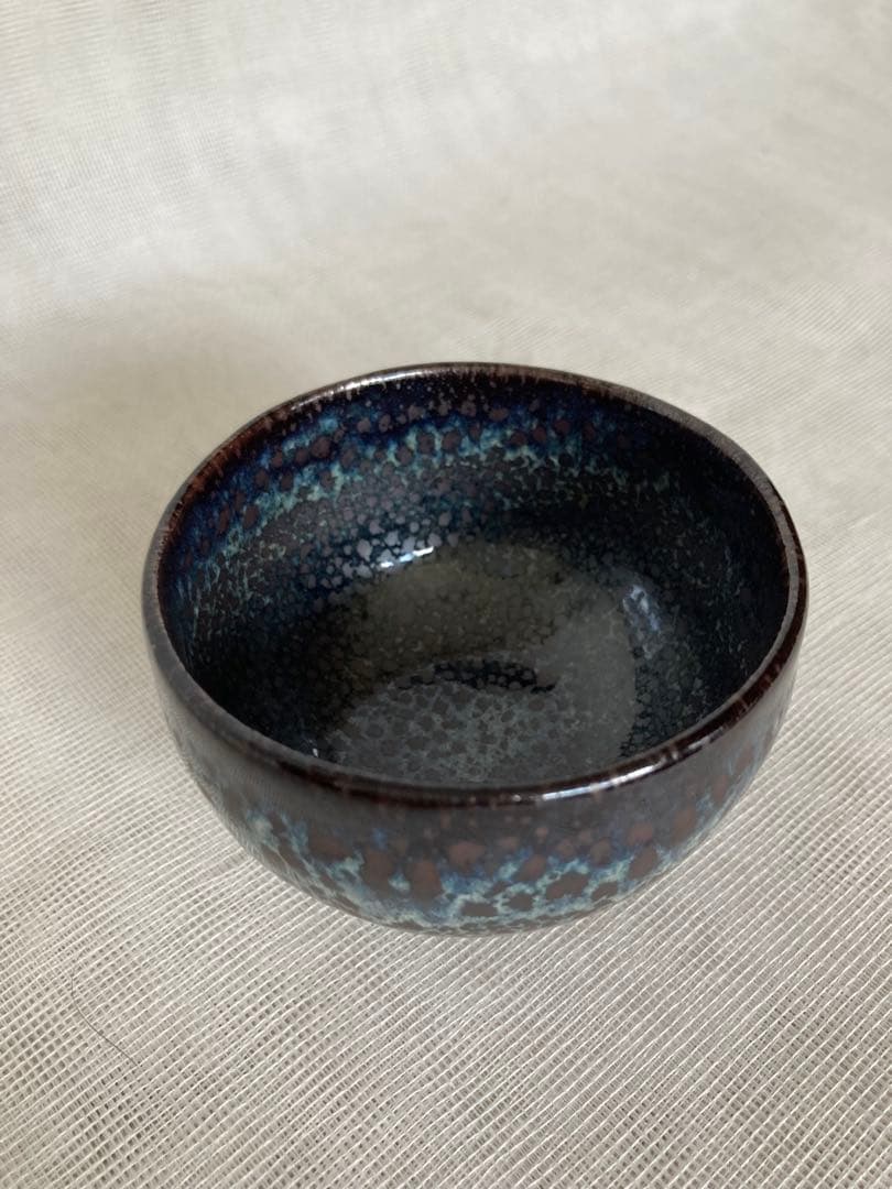 木村盛康／油滴天目ぐい呑／昭59