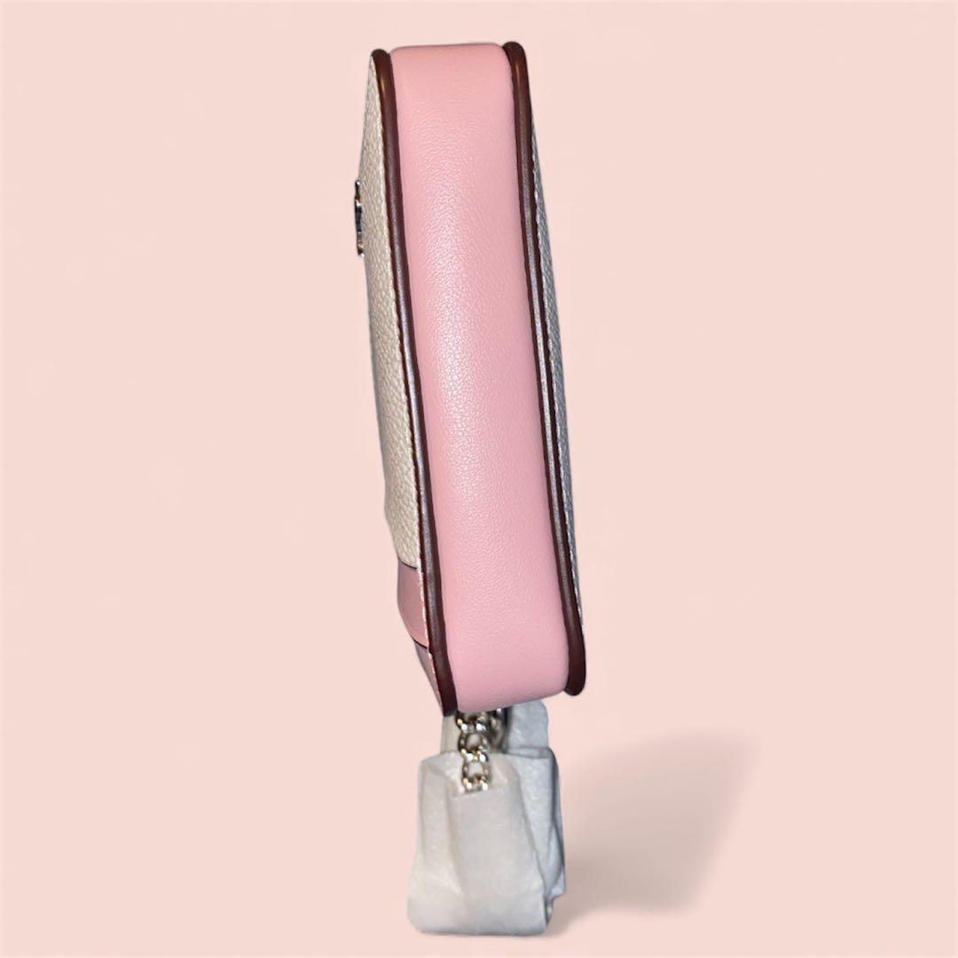 【新品】 COACH コーチ ケース カードケース 定期入れ 白 ピンク