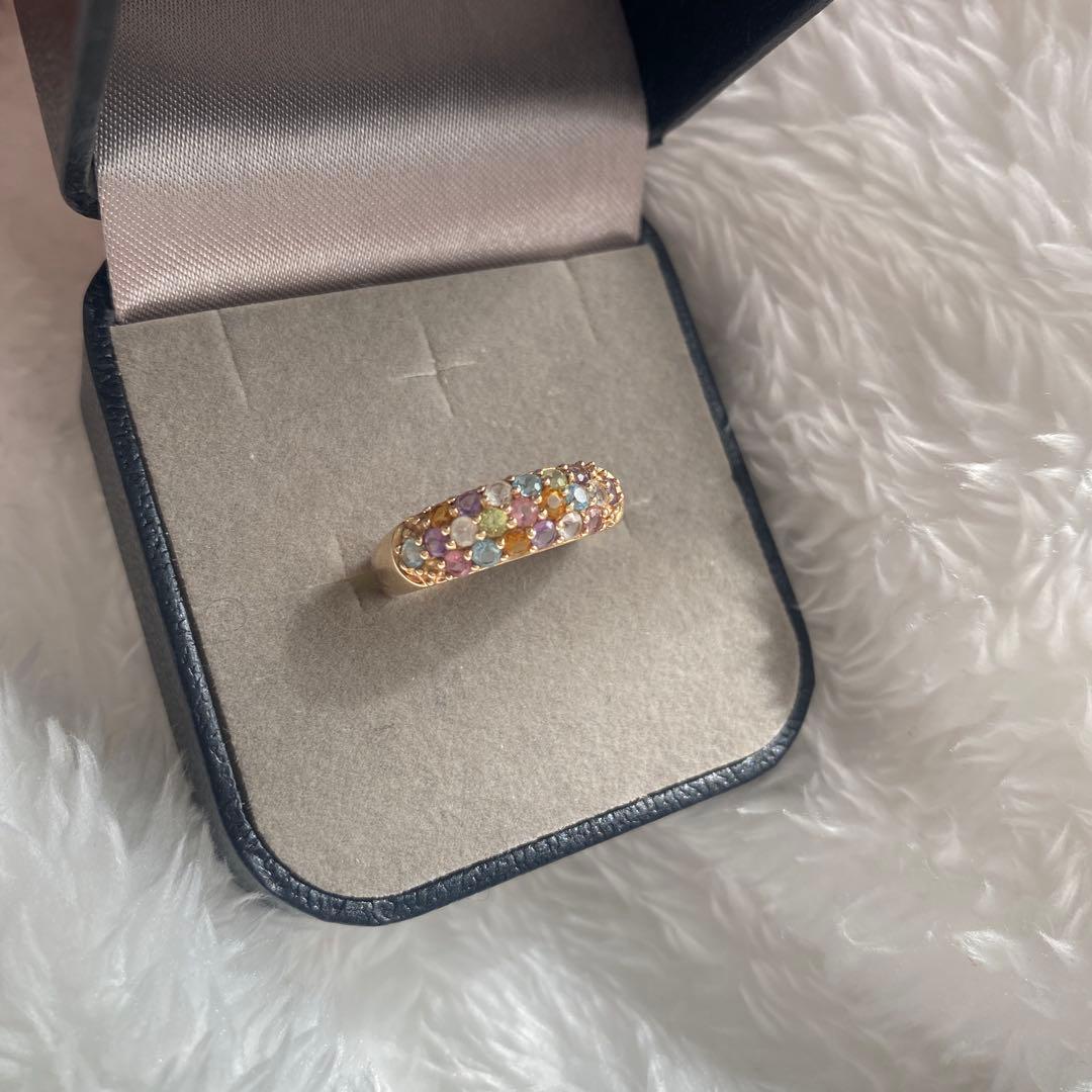 本日までラストタイムセール【美品】ツツミK10イエローゴールドパヴェリング