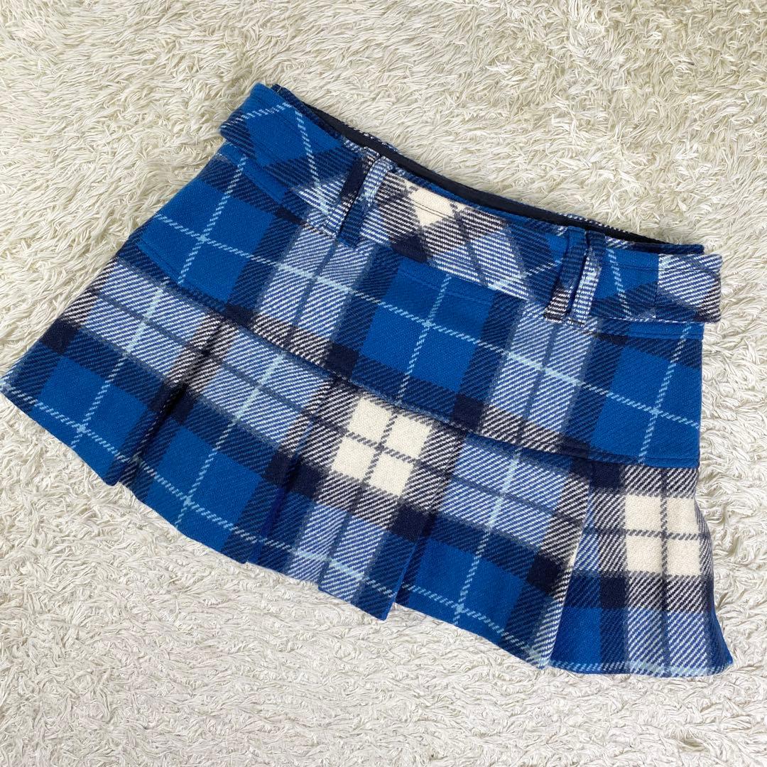 【美品】バーバリーブルーレーベル キュロットパンツ ノバチェック 38 ブルー