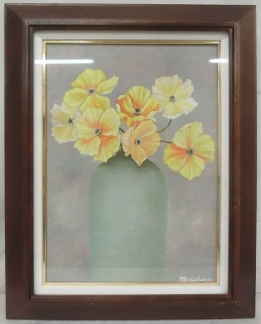 渋谷誠 「ポピー」 油彩 F4 額装