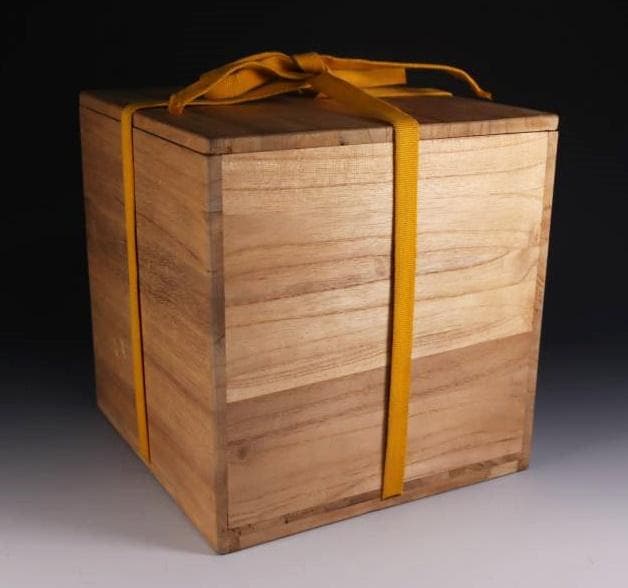 古備前　江戸後期　耳付窯変瓢水指 M323