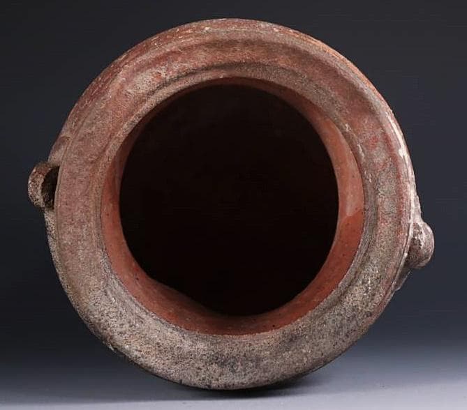 古備前　江戸後期　耳付窯変瓢水指 M323