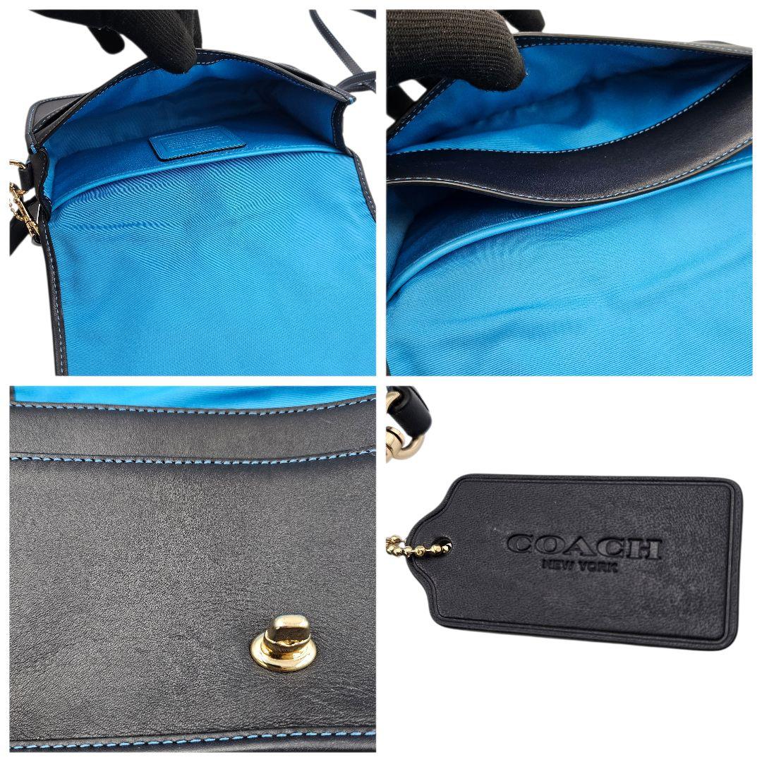 美品　 COACH ディンキー ターンロック ショルダーバッグ クラブタンレザー