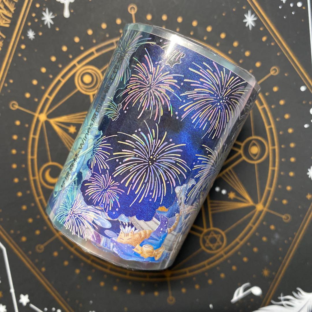 【C1】海外　10m巻　貝殻光マスキングテープ　人物系/背景系/装飾系