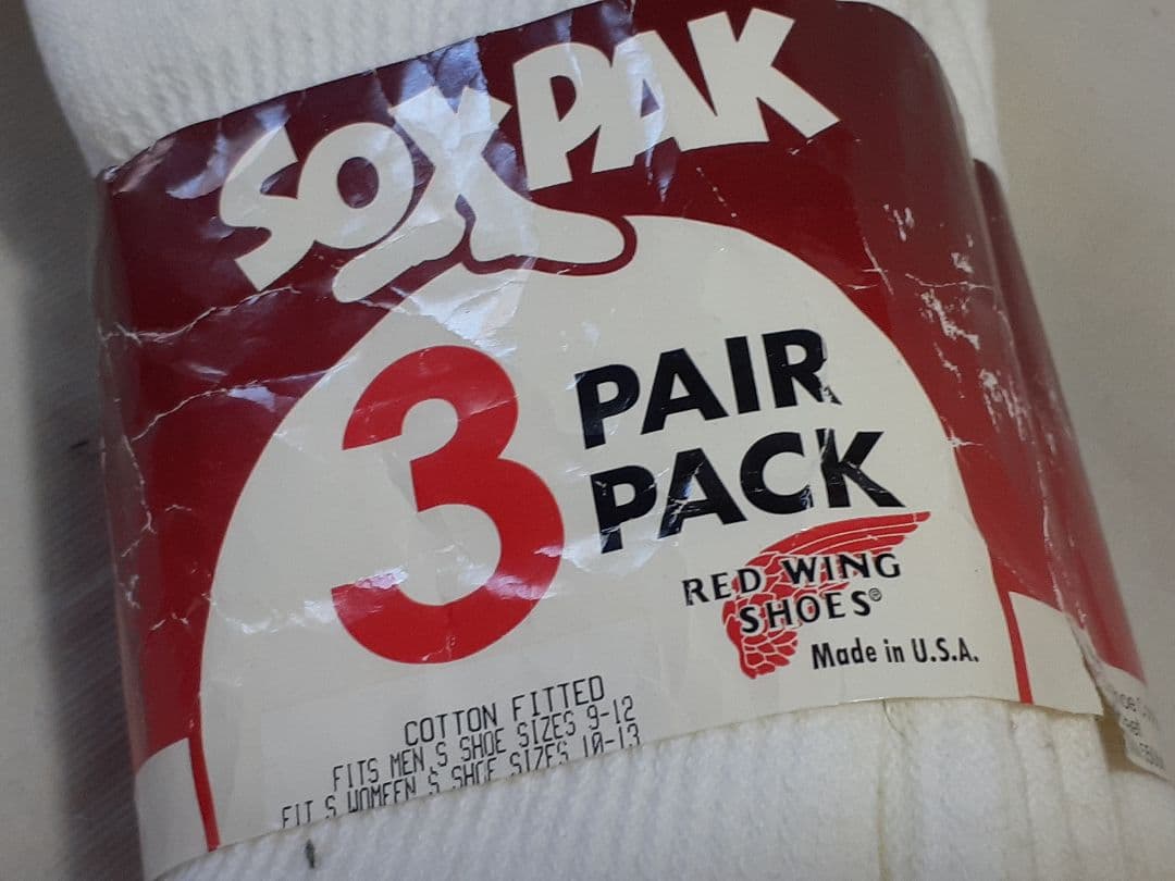 デッド ヴィンテージ レッドウイング 靴下 3枚セット 当時物 オリジナル レア