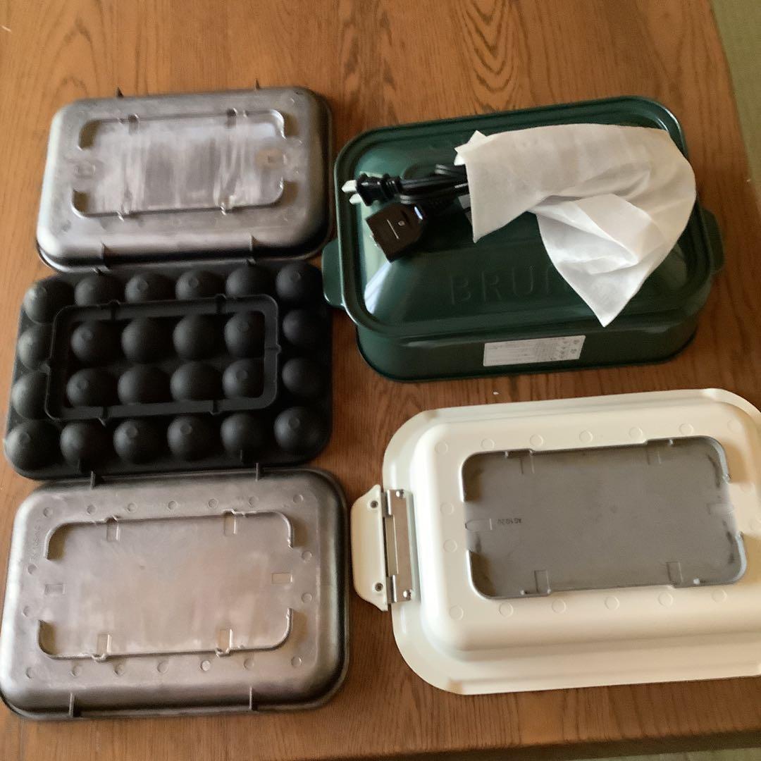 ブルーノ　ホットプレート　プレート3枚＆セラミック鍋