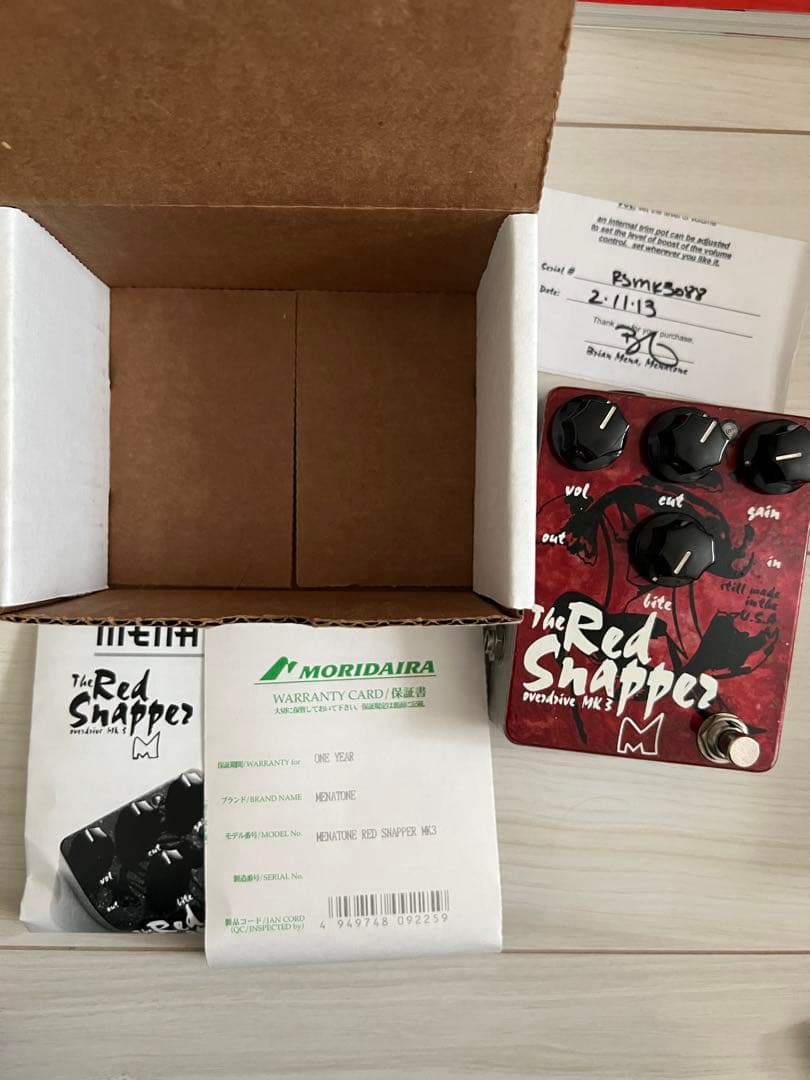 ギター Menatone The Red Snapper overdrive MK 3