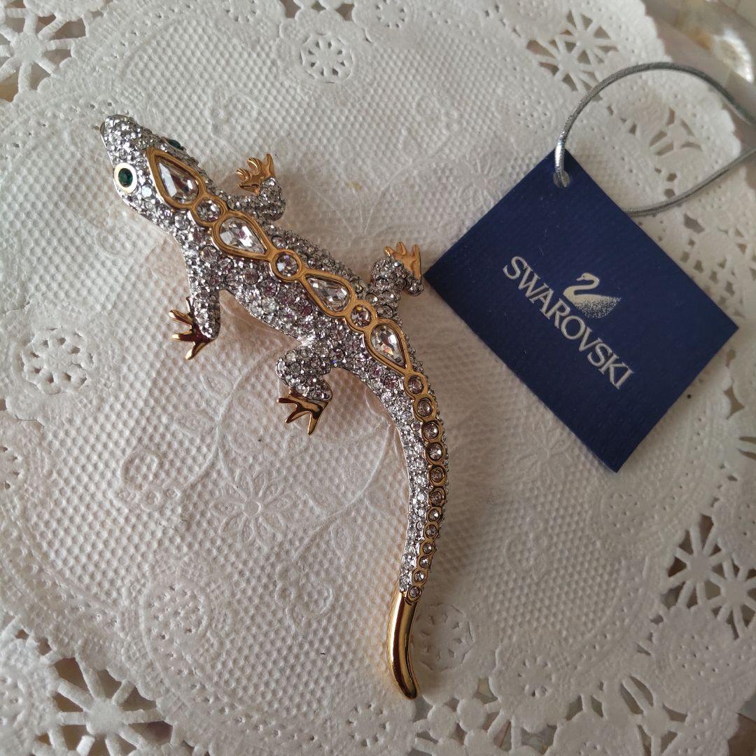 【美品】Swarovski ◇超レア◇可愛いトカゲ ブローチ