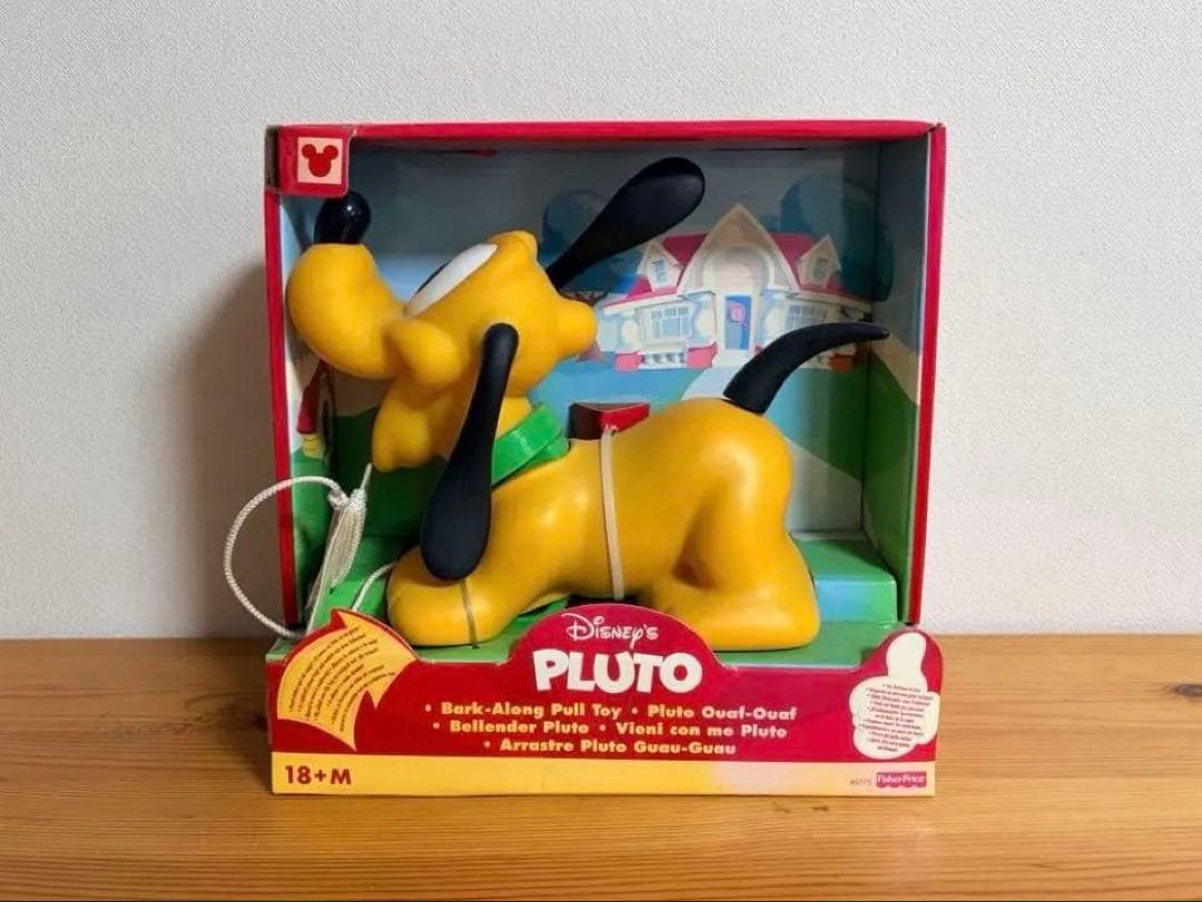 【稀少・ヴィンテージ】お散歩プルトイ Disney プルート 引き車 ヨーロッパ