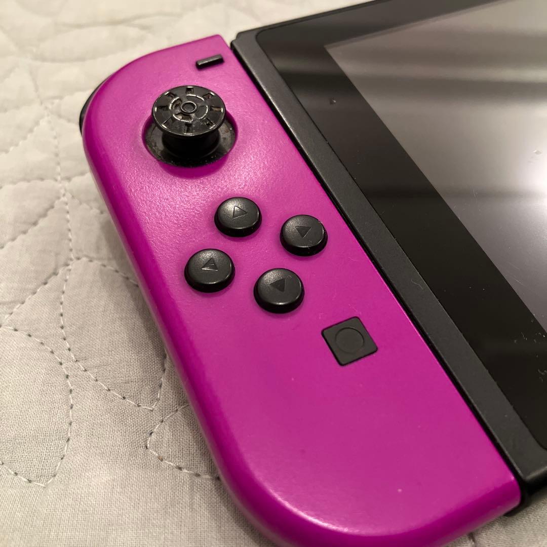 Nintendo Switch 本体 紫/黄色 Joy-Conストラップ付き