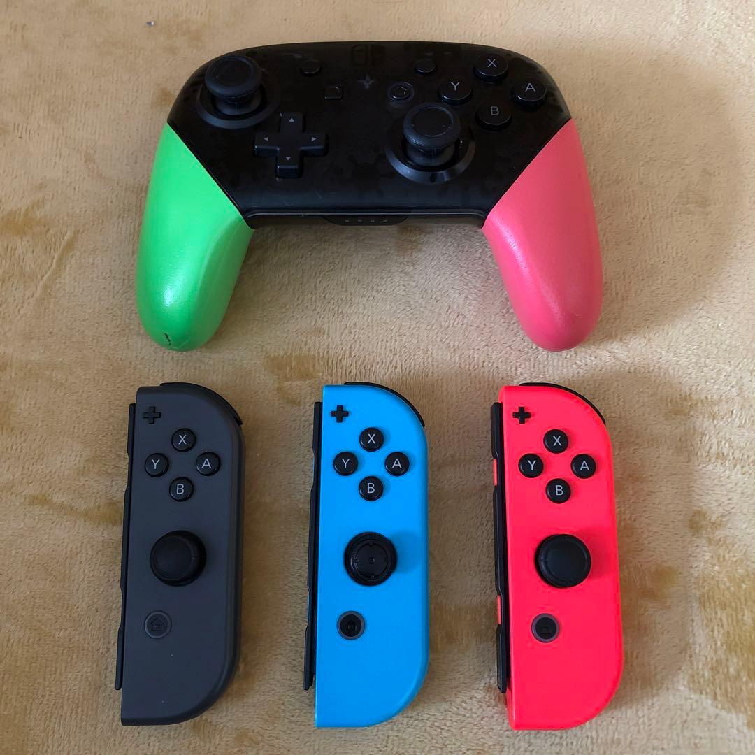 起動確認済Nintendo Switch本体2018年型 純正プロコントローラ付